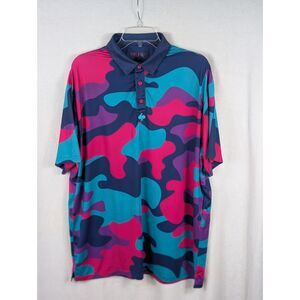 Pins & Aces Camouflage Polo Shirt Men's Size 2XL/XXL